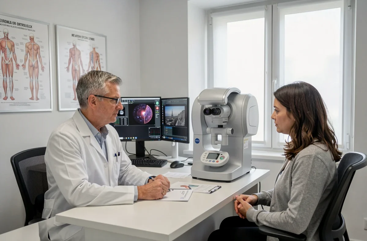 Consultation ophtalmologique au Centre Ophtalmologique Paris 15 avec imagerie rétinienne OCT