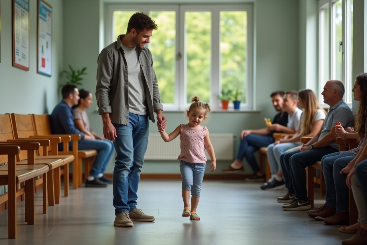 Père et fille lors d